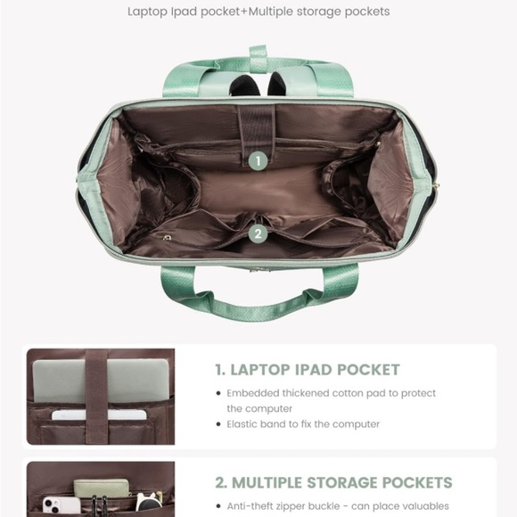 BLACK laptop/travel bag, personal item - Picture 10 of 14